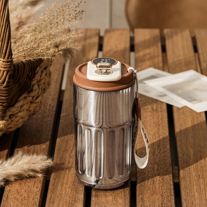 Stainless Steel Thermo Water Bottle LED Temperature Display Coffee