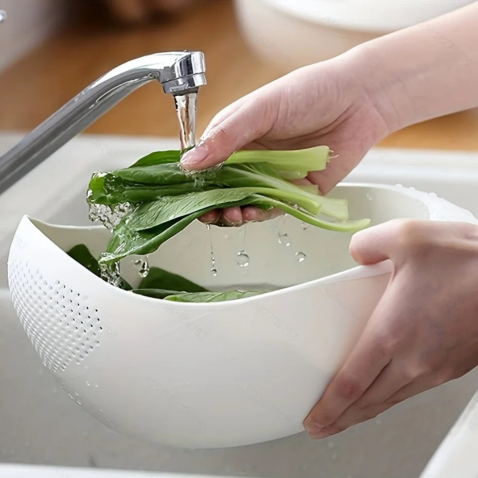 1 Piece of Rice Drainage Basket Rice Filter Fruit and Vegetable