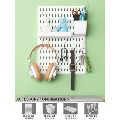 No-Holes Home Organization | This Wall Pegboard Displays
