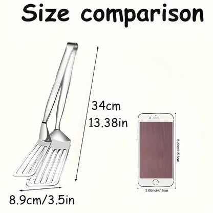 Stainless Steel Steak Tongs,Heat Resistant for Grilling&Flipping