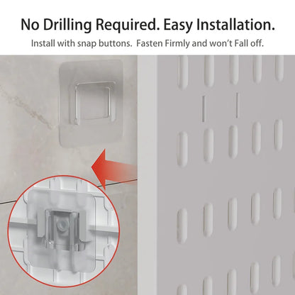 No-Holes Home Organization | This Wall Pegboard Displays