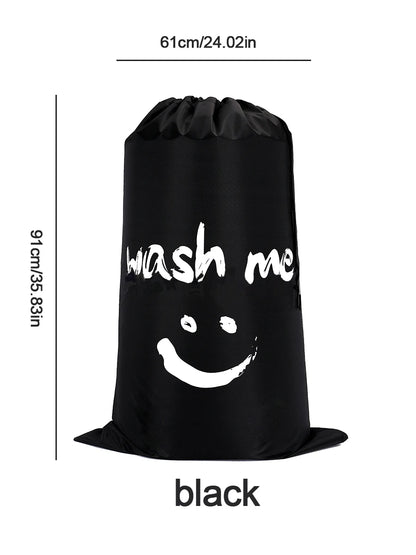 Smile Nylon Laundry Bag Travel Storage Pouch Machine Washable