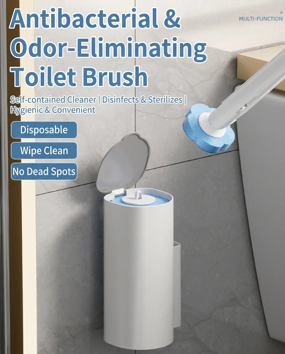 Disposable Toilet Brush with Holder Set - Hygienic Toilet Cleaning