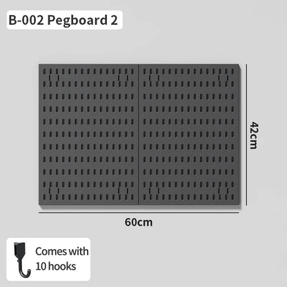 No-Holes Home Organization | This Wall Pegboard Displays