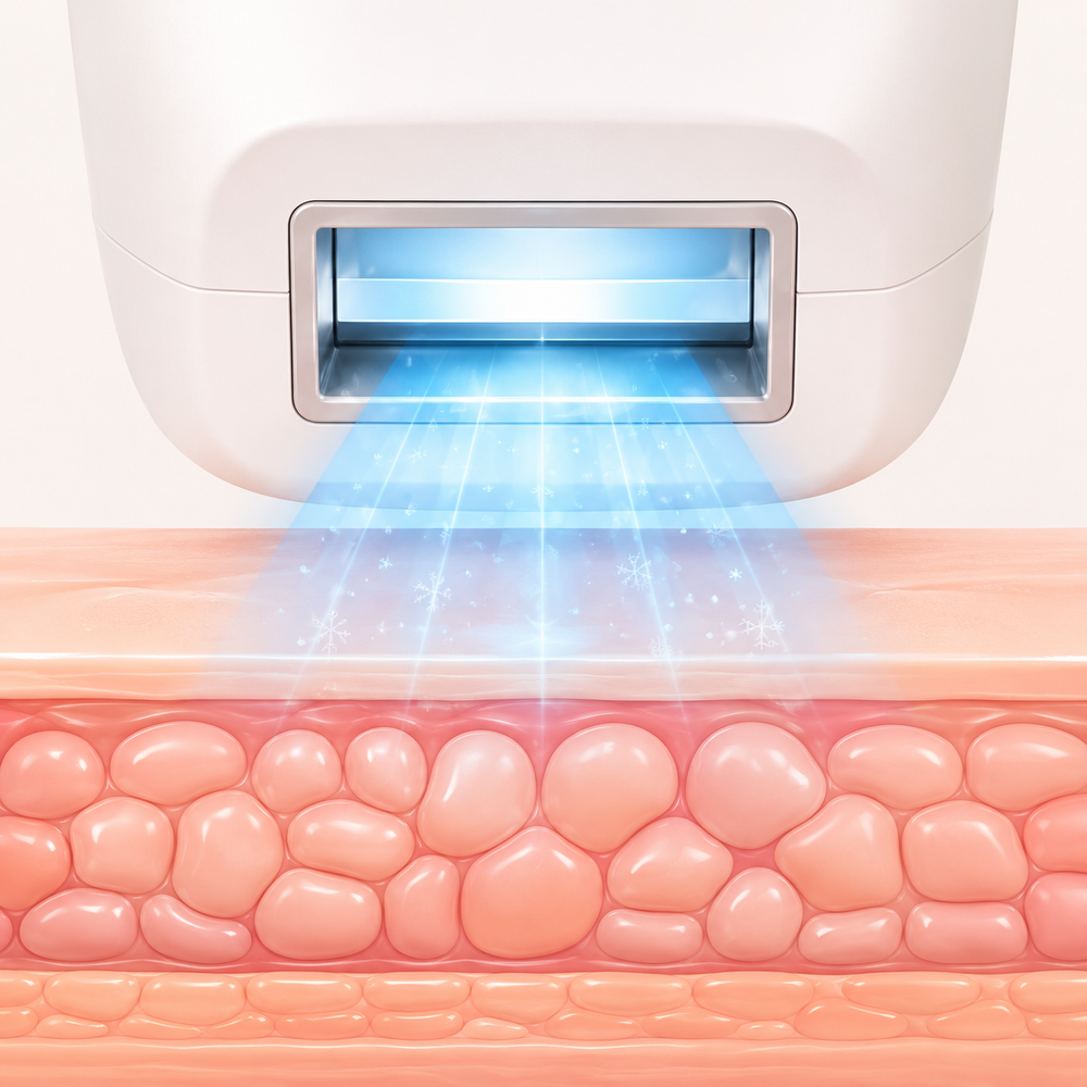 IPL ice cooling hair removal device